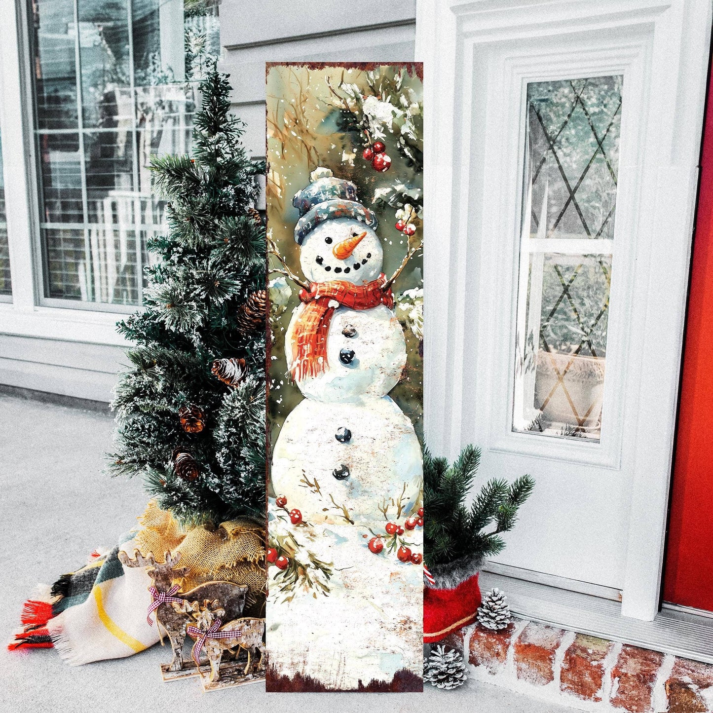 48in Snowman Christmas Porch Sign