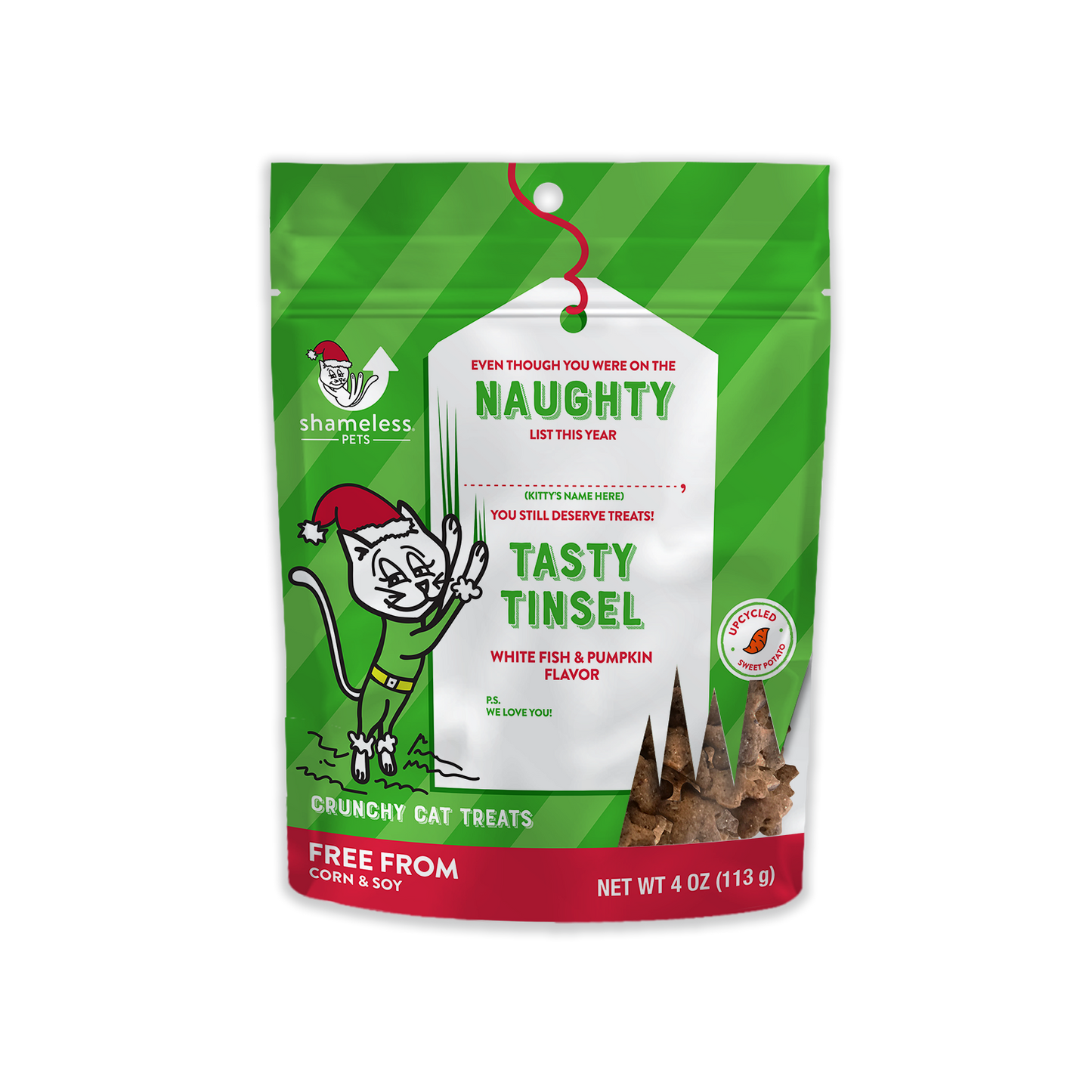 Naughty List: Tasty Tinsel Crunchy Cat Treats