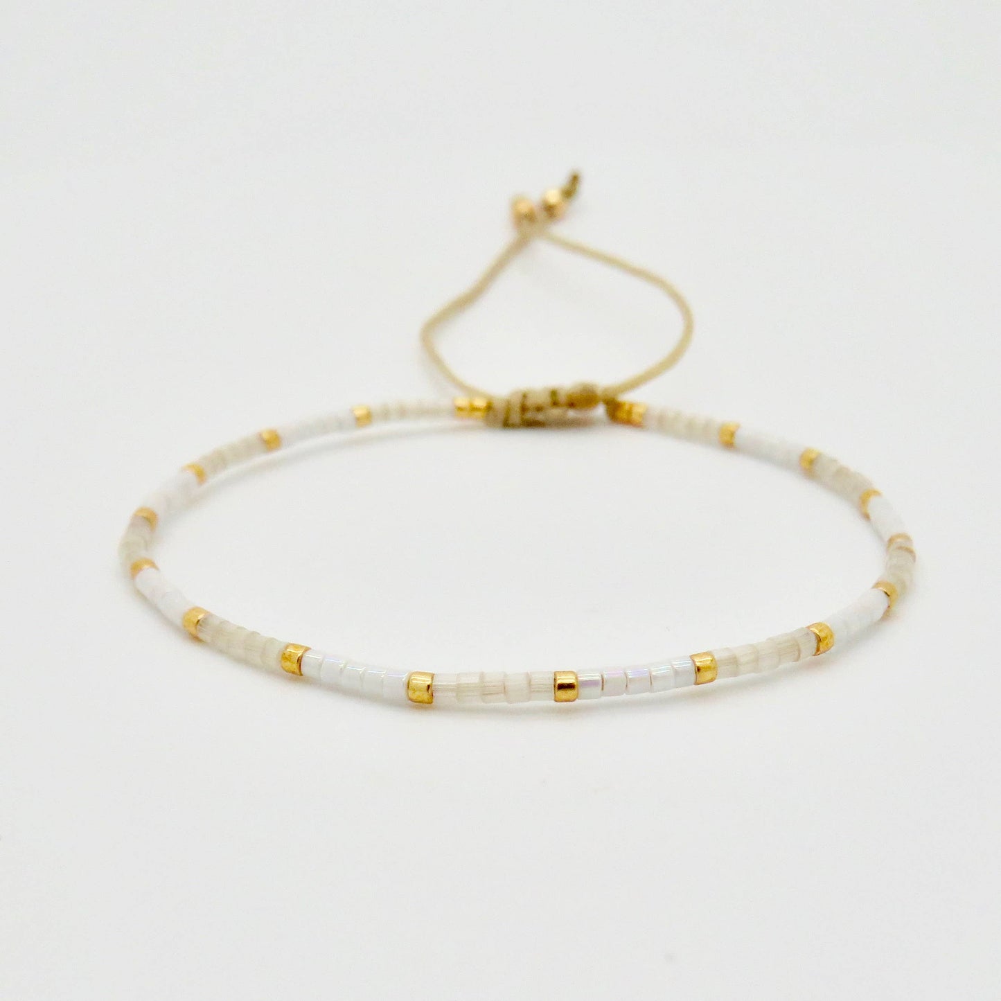 Ipanema Dainty Bracelet: Ivory & White