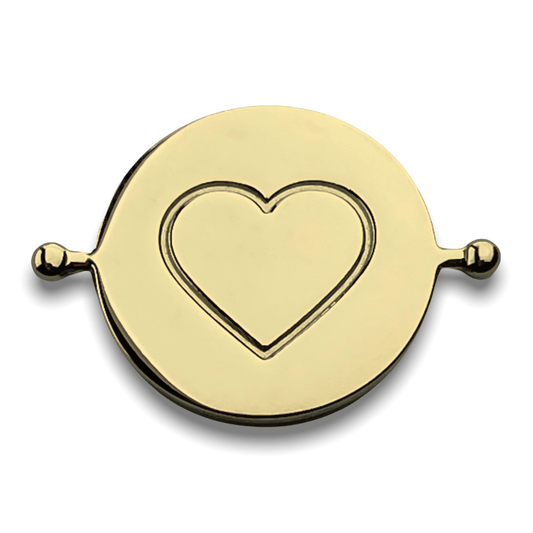 Gold Heart Symbol Element