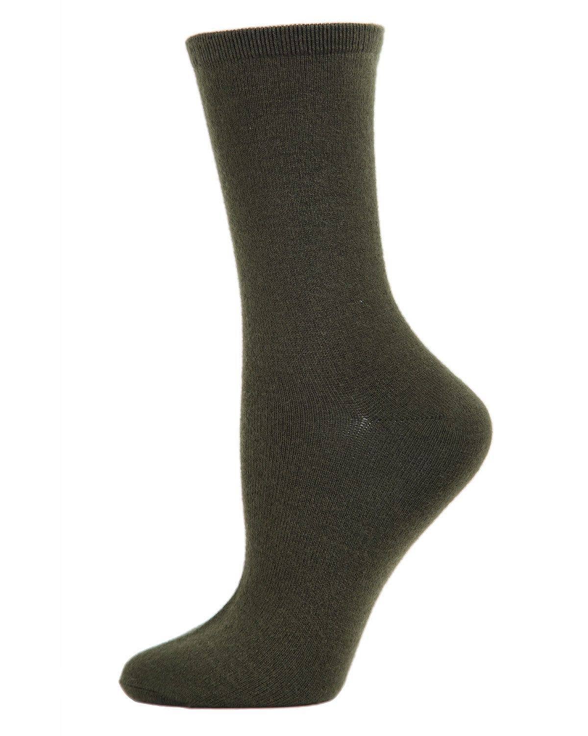 Flatknit Cashmere Crew Sock Size 9-11 Hemp Heather