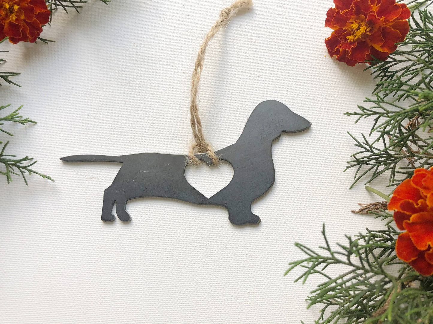 Dachshund Steel Metal Ornament