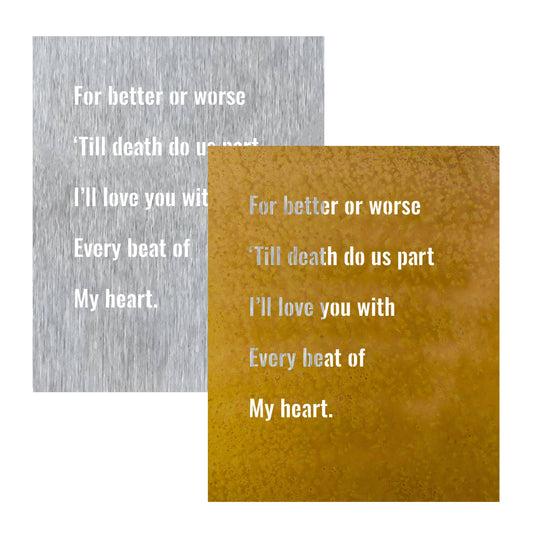 For Better Or Worse - Metal Wall Art Song Lyrics