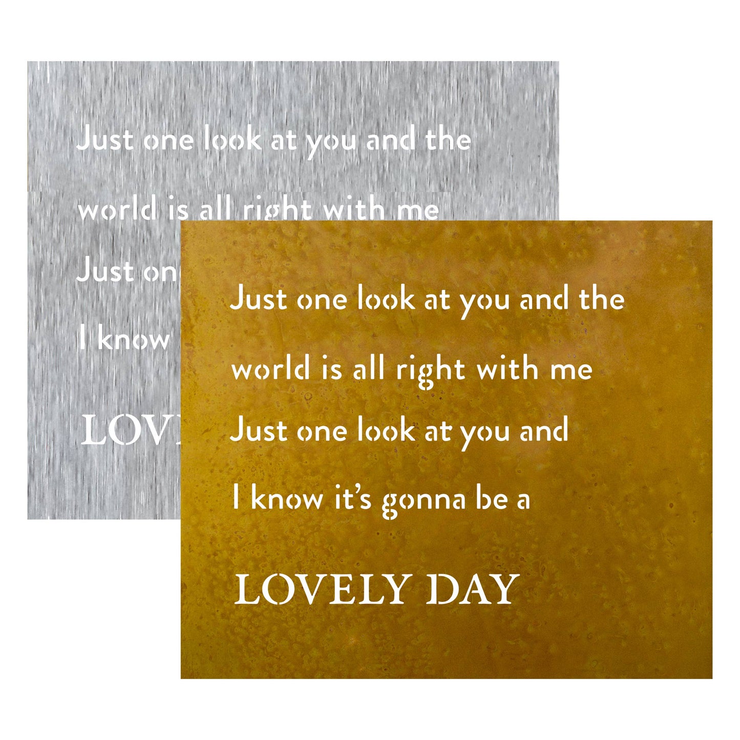 Just One Look At You (Lovely Day) - Lyric Wall Art