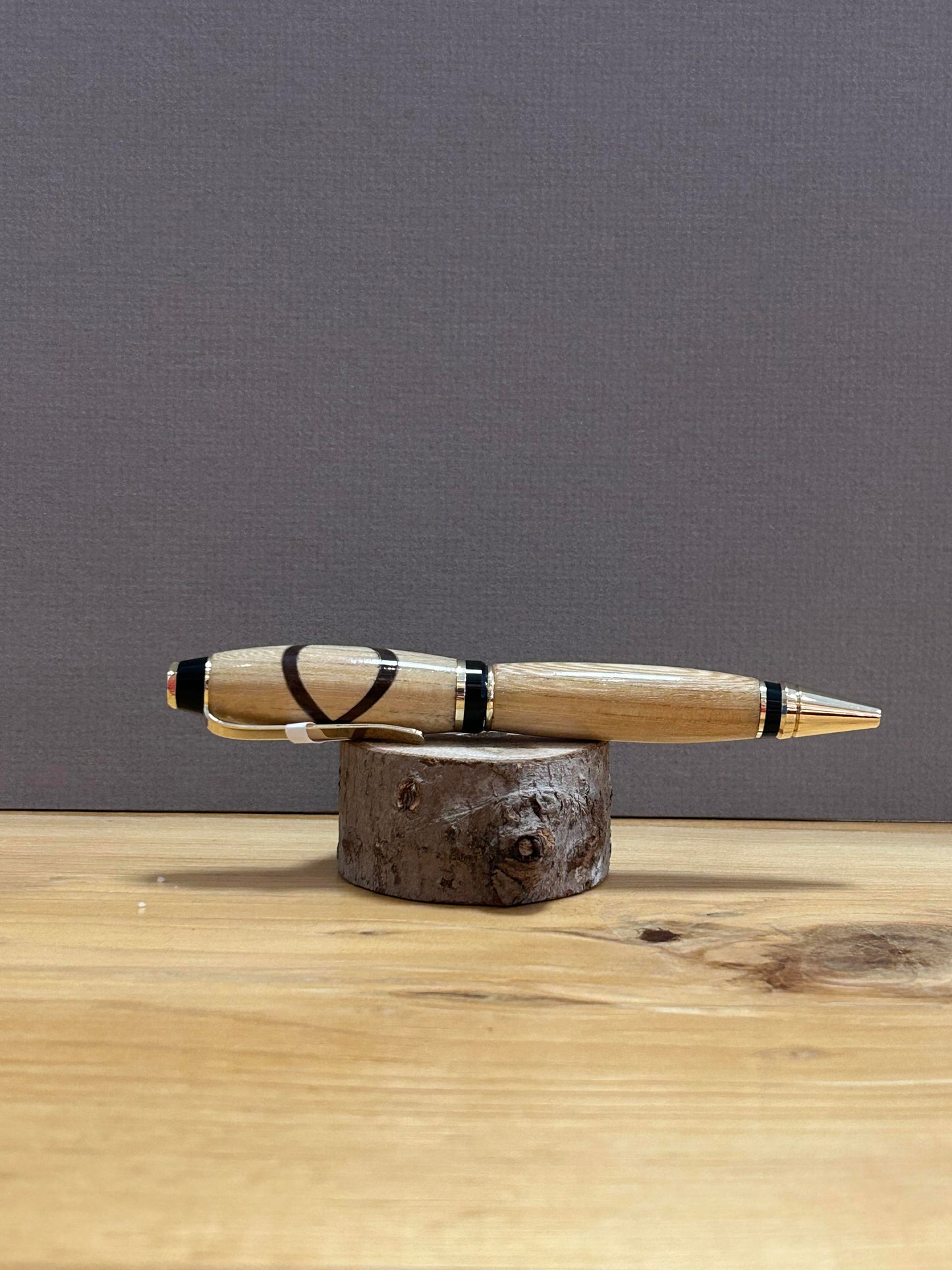 Gold Cuban Pen With Inlay