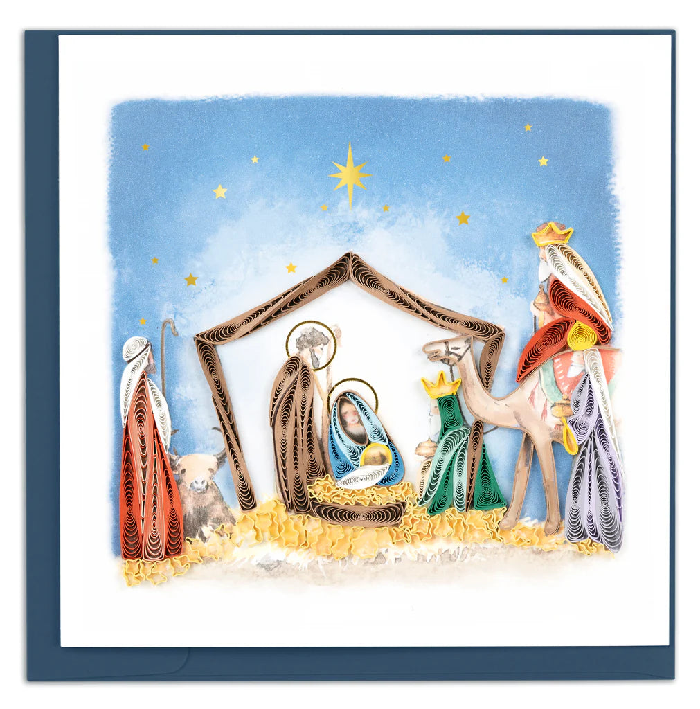 Quilled Nativity Scene Christmas Card