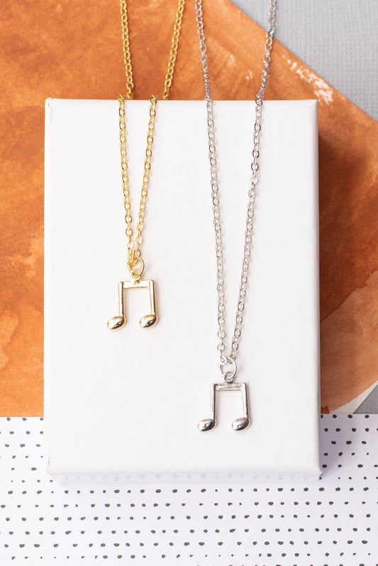 Gold Music Note Necklace