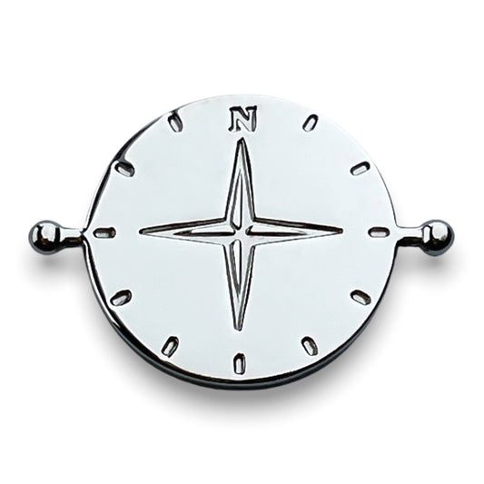 Silver Compass Symbol Element
