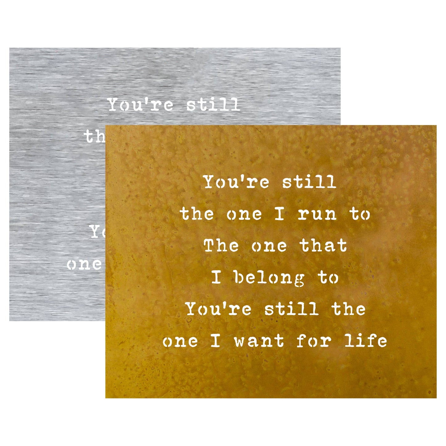 You're Still The One, Metal Wall Art Song Lyrics