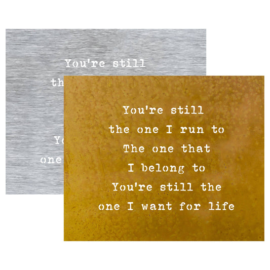 You're Still The One, Metal Wall Art Song Lyrics