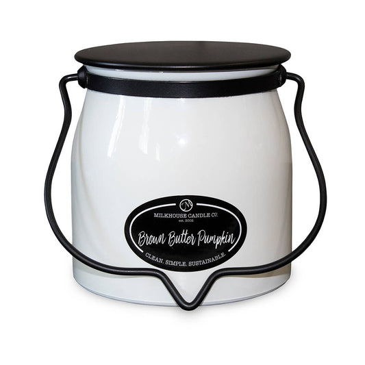 Brown Butter Pumpkin Candle in a 16 oz Butter Jar