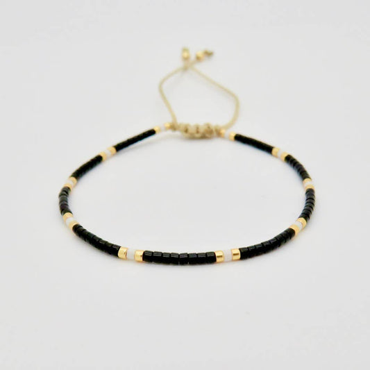 Ava Miyuki Bracelet: Black