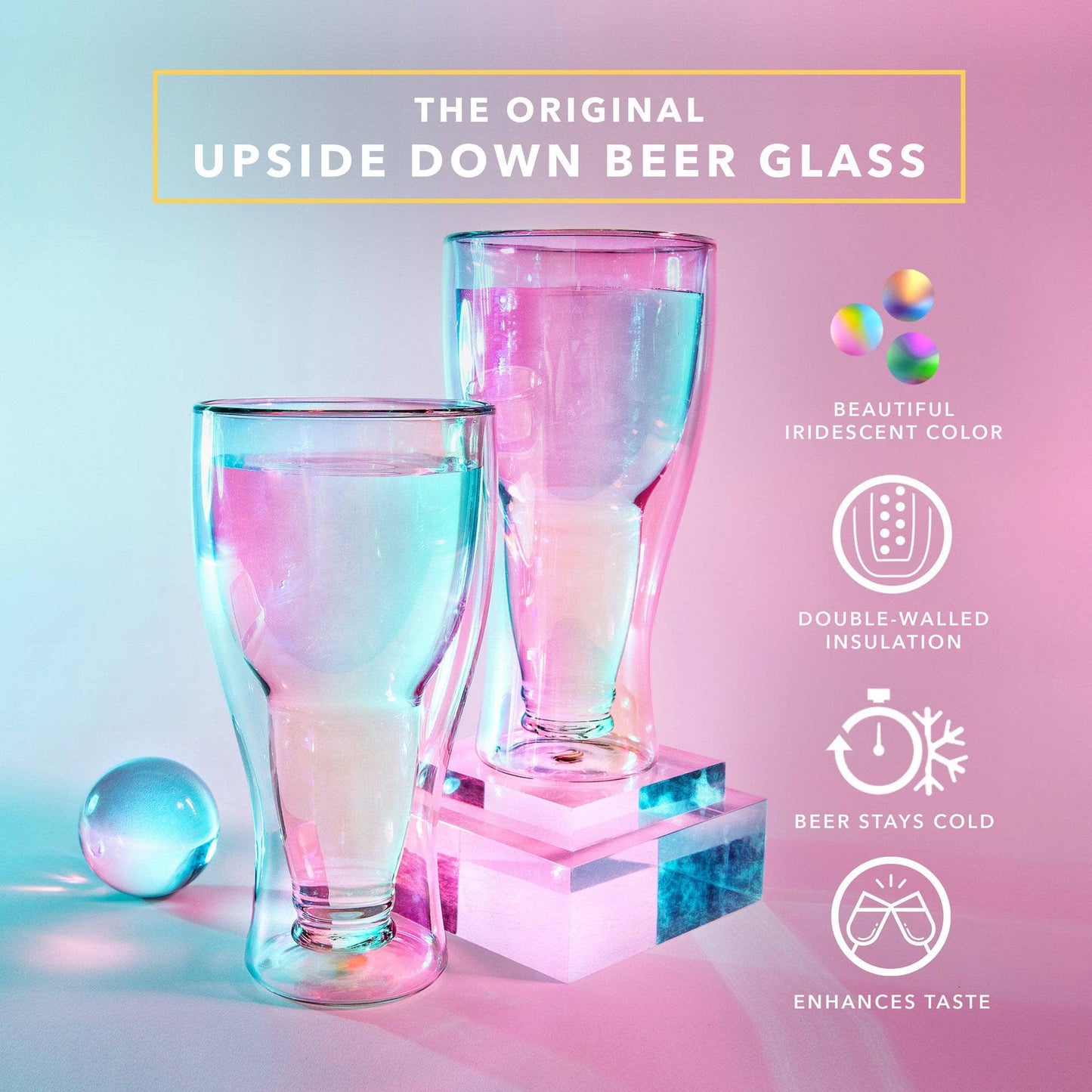 Upside Down Beer Glasses