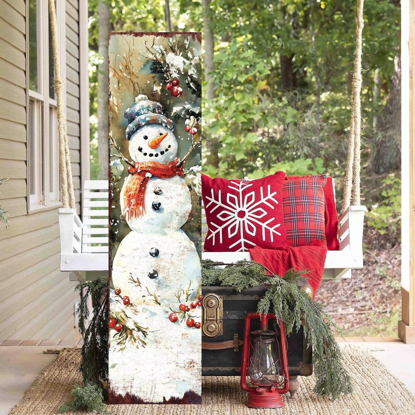 48in Snowman Christmas Porch Sign