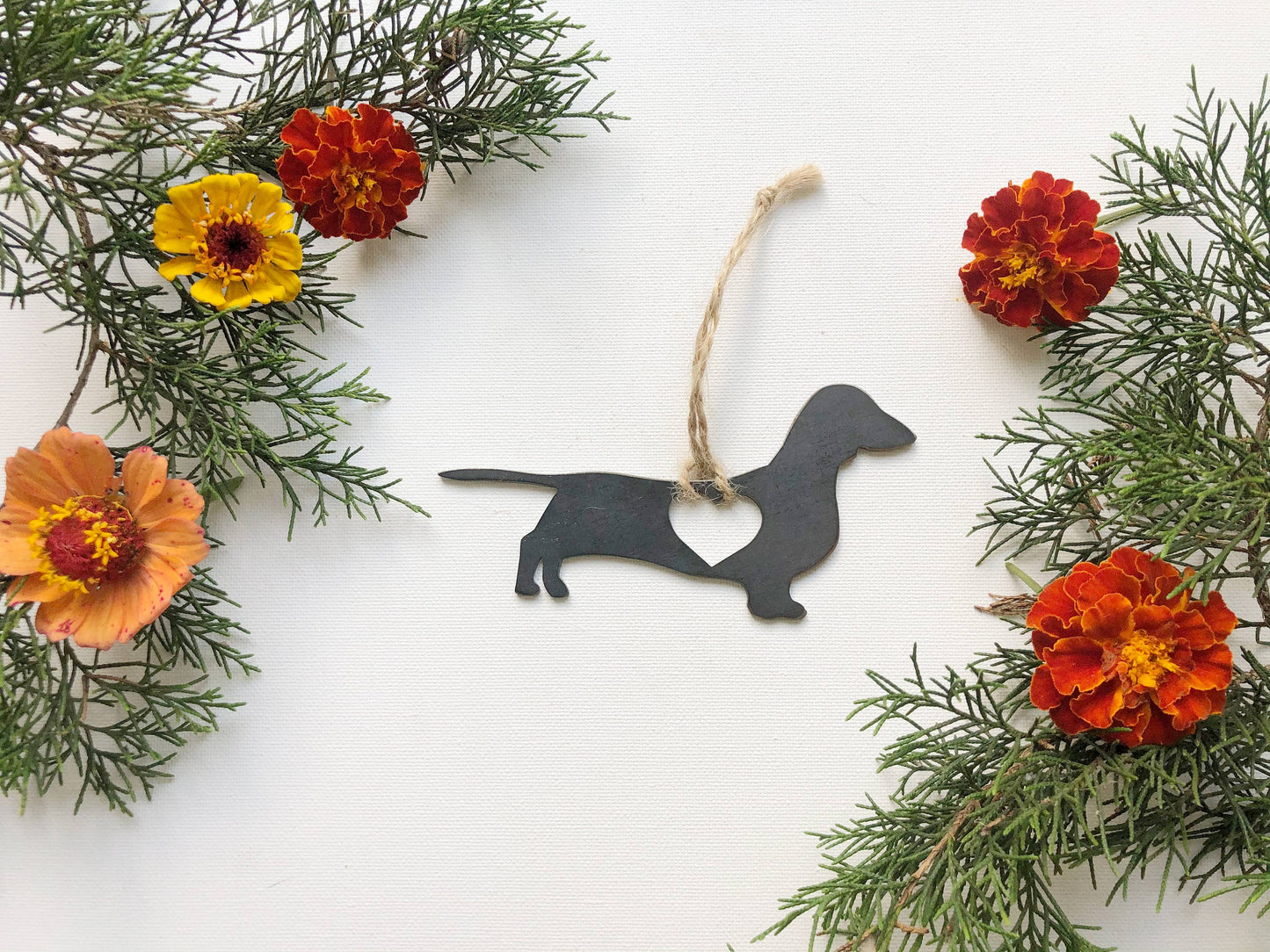 Dachshund Steel Metal Ornament