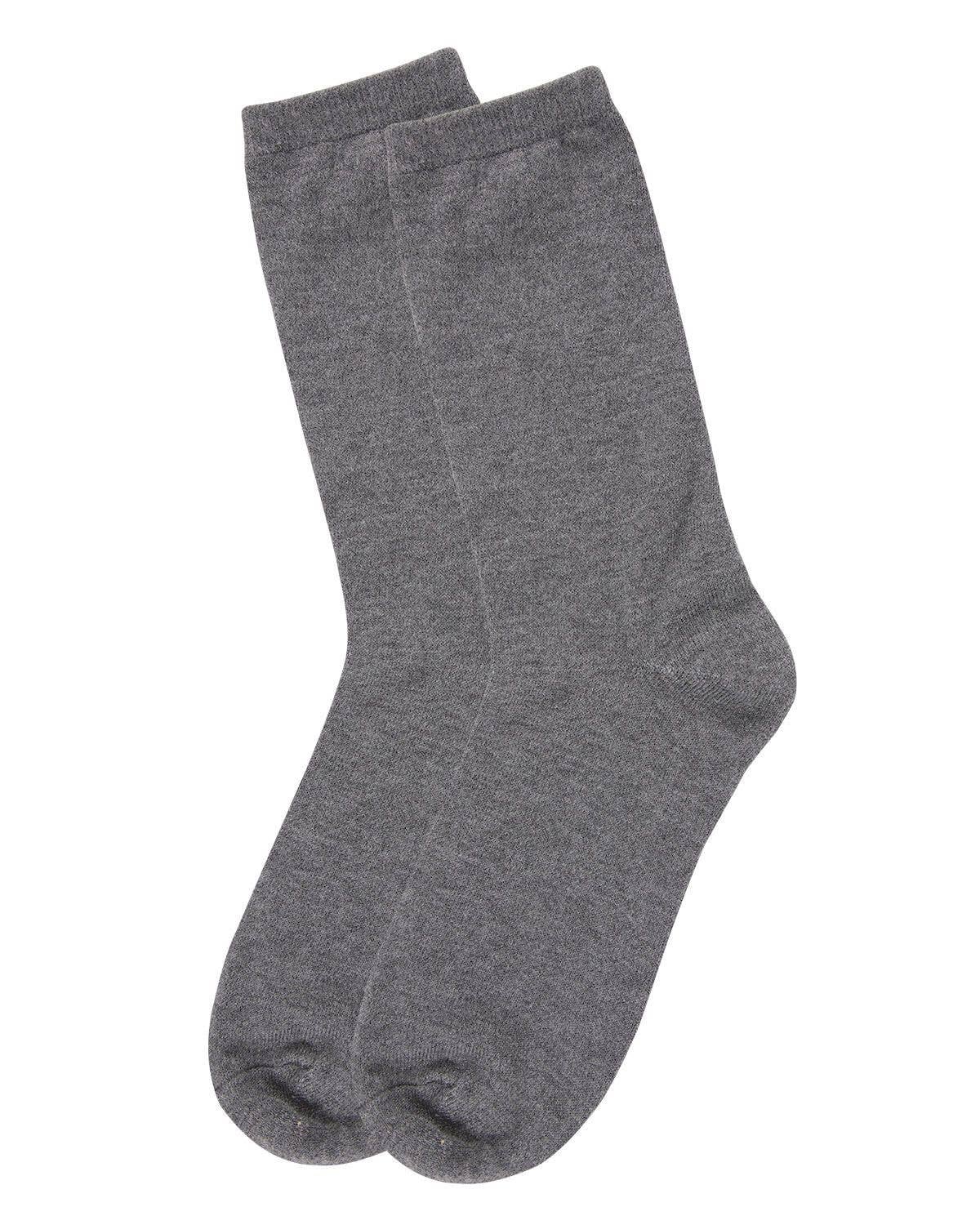 Flatknit Cashmere Crew Sock Size 9-11 Hemp Heather