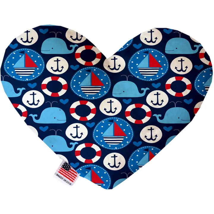 Anchors Away Heart Dog Toy
