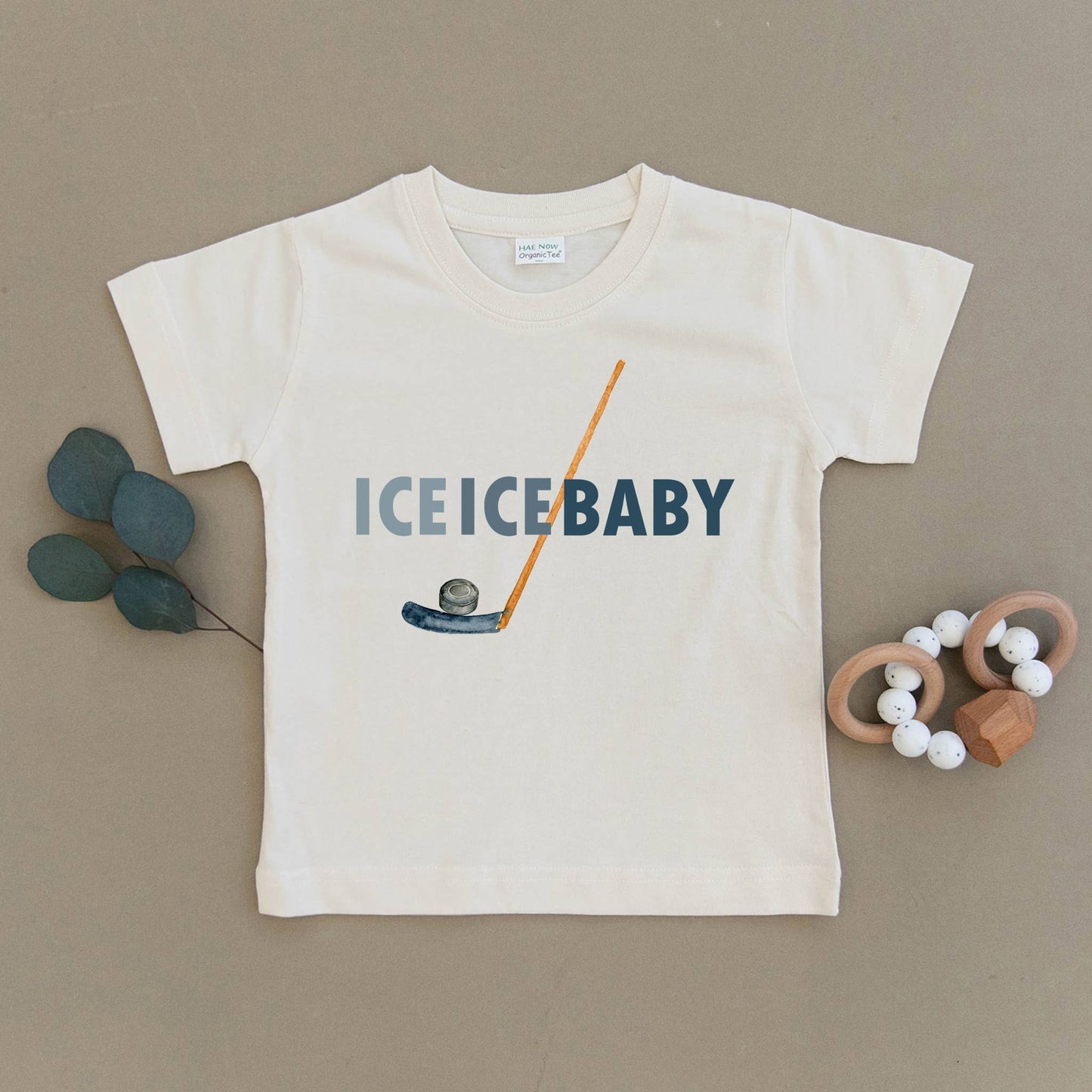 Ice Ice Baby Hockey Organic Baby Onesie