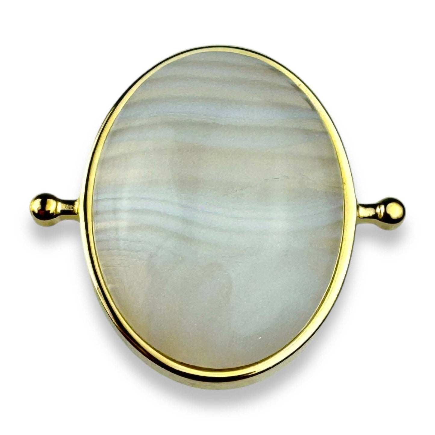 Sardonyx Oval Crystal Element: Silver