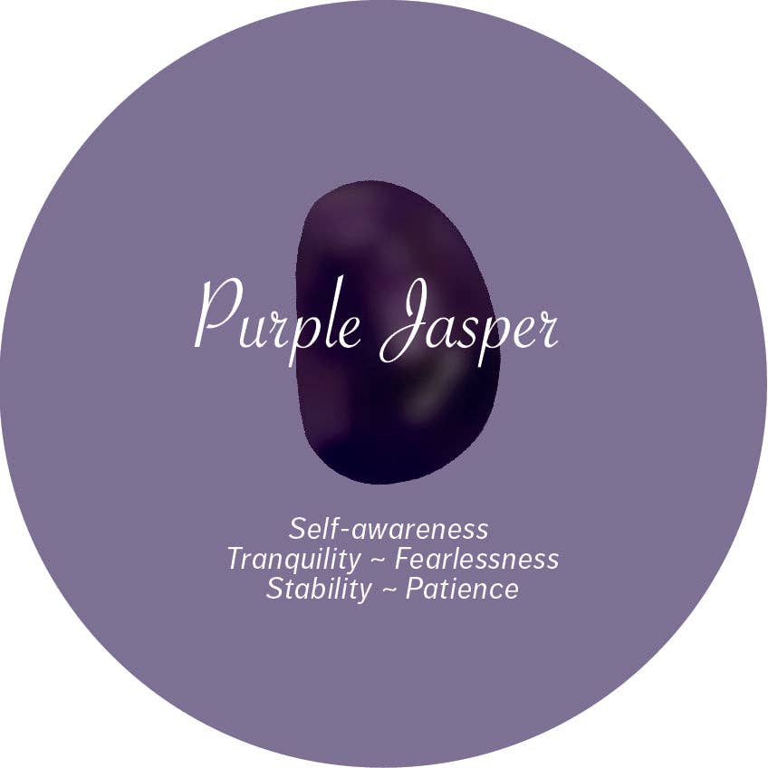 Purple Jasper Worry Stone Element: Gold