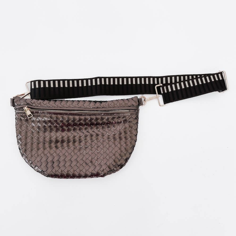 Westlyn Woven Bum Bag Metallic Gunmetal