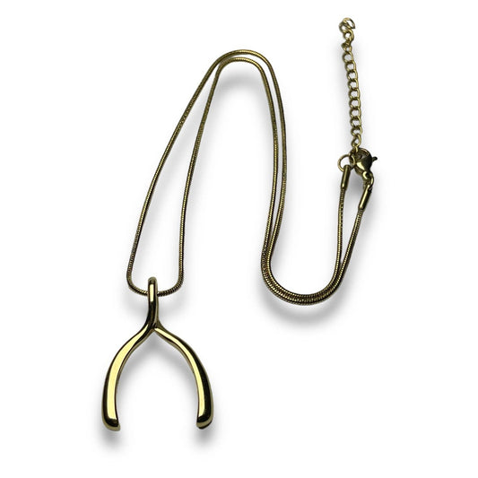 Wishbone Interchangeable Necklace: 16-18" / Gold