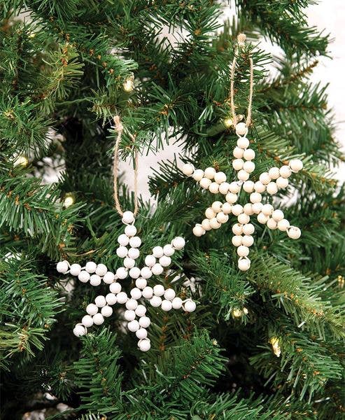 Bead Snowflake Christmas Ornament