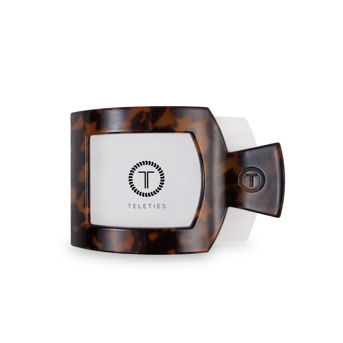 Medium Square Flat Hair Clip: Tortoise