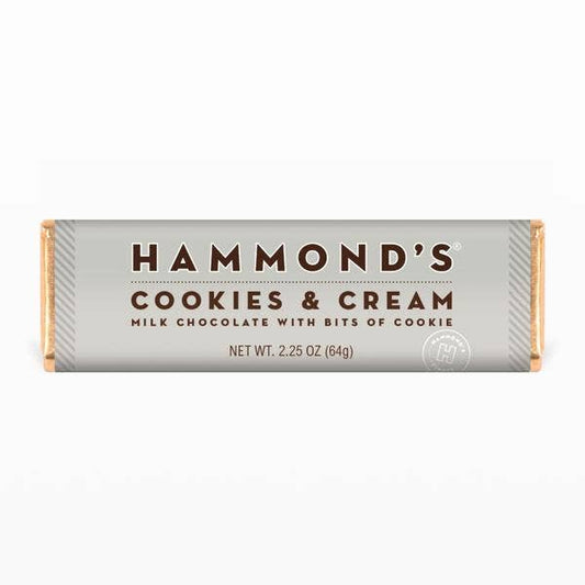 Hammond’s Cookies and Creme Milk Chocolate Bar 2.25oz