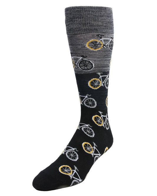 Bicycles Patterned Men's Crew Sock