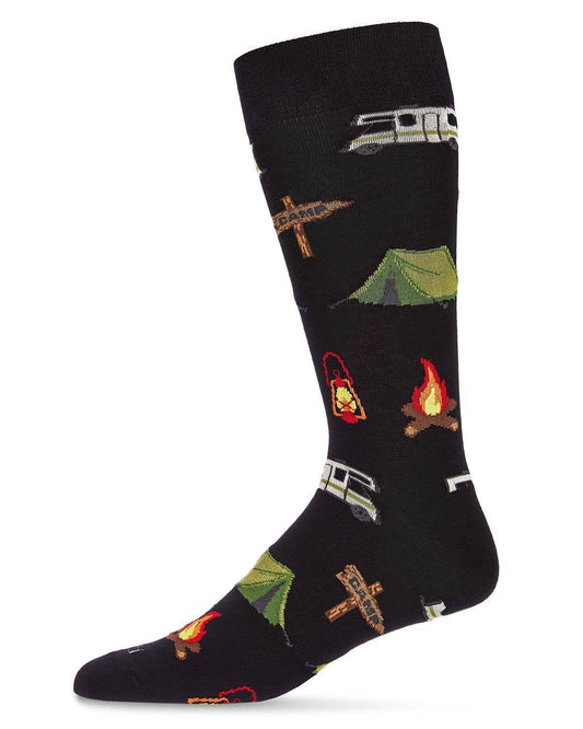 Happy Camper Bamboo Blend Men's Crew Socks Size 10-13