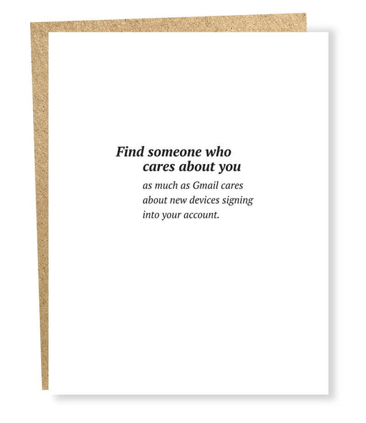 Find Someone Who Cares About You... - Card