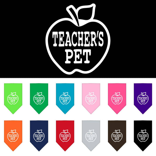 Teachers Pet Screen Print Dog Bandana