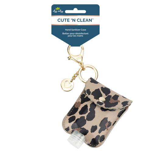 Leopard Cute 'n Clean™ Hand Sanitizer Charm Keychain