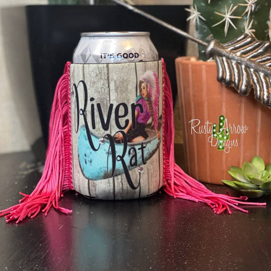 Regular River Rat Fringe Koozie