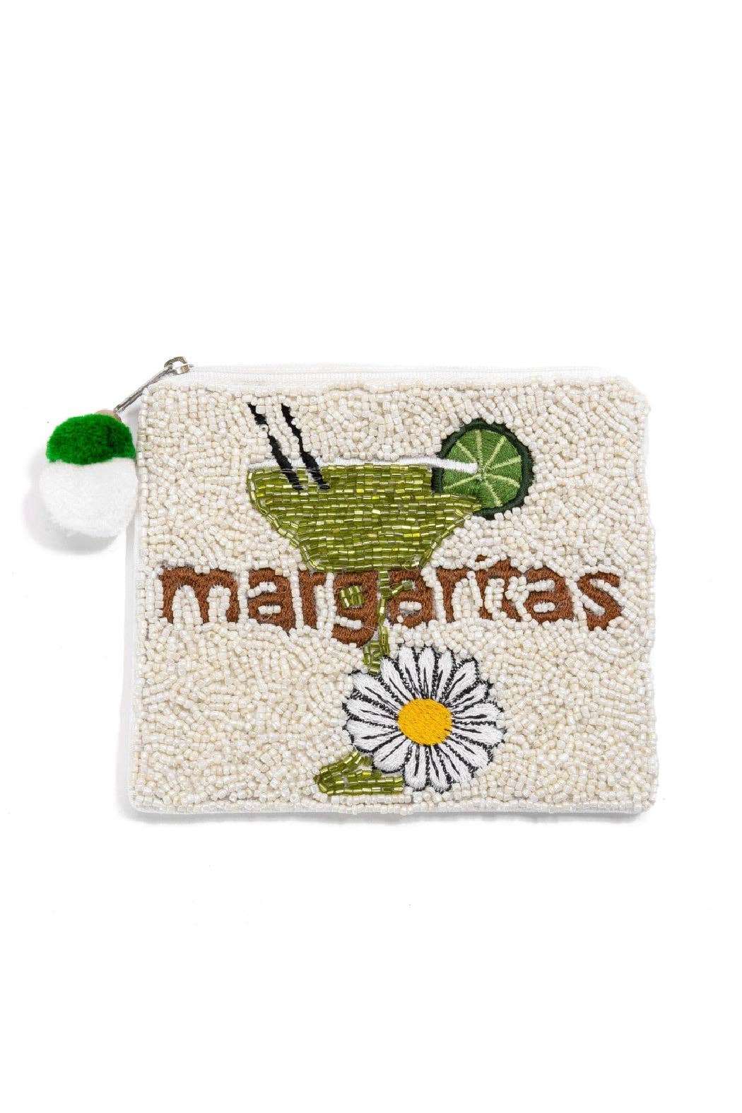 Margaritas Beaded Pouch Bag