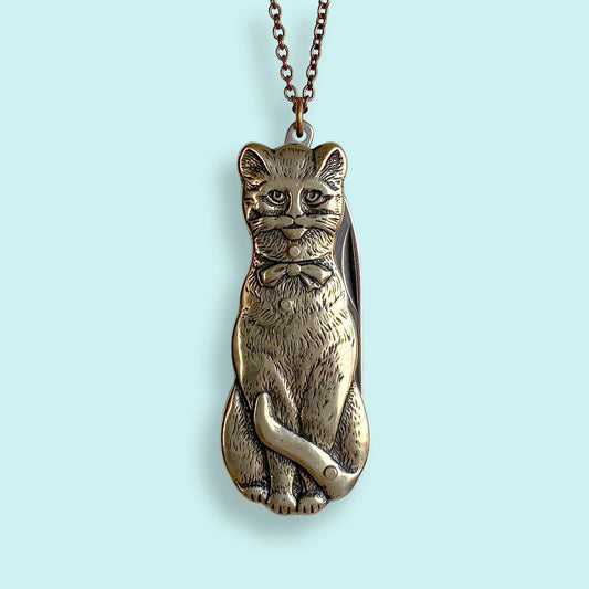 Cat Knife Necklace