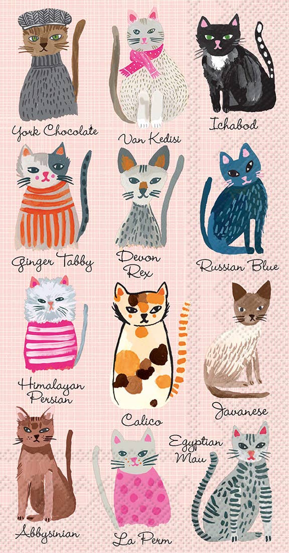 Paper Guest Towel Cool Cats