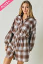 Plaid Button Down Flanel (Plus Size)