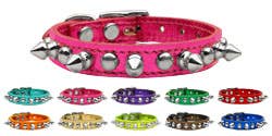 Metallic Chaser Leather Dog Collar