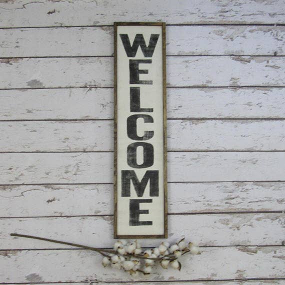 Vertical Welcome Sign