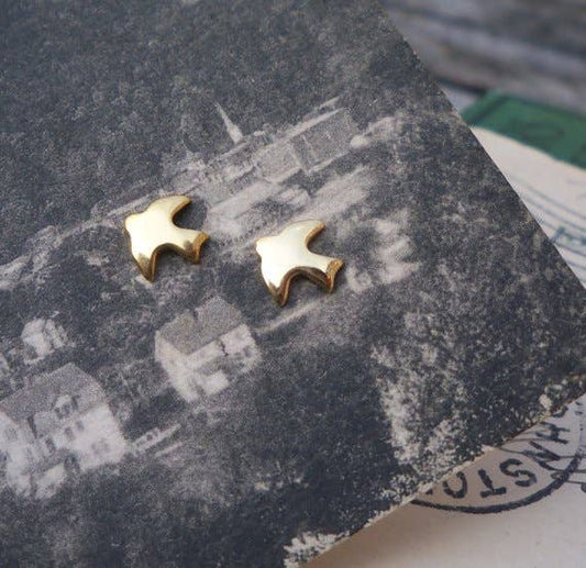 Tiny Gold Plated Bird Studs