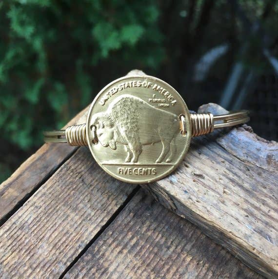 Brass Buffalo Nickel Cuff