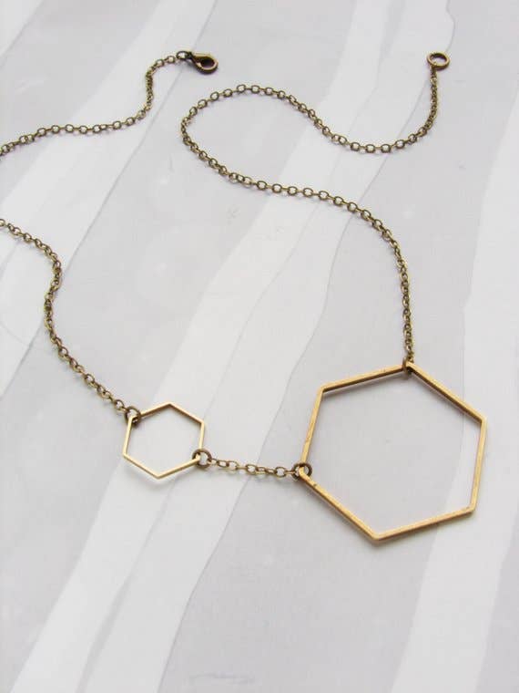 Hexagon Statement Necklace