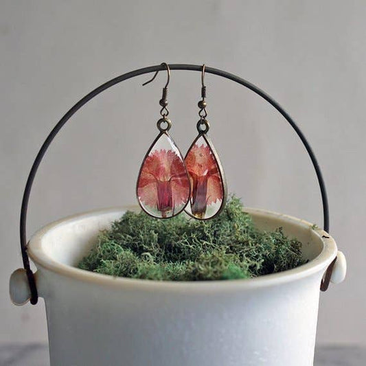 Birth Flower Earrings - January