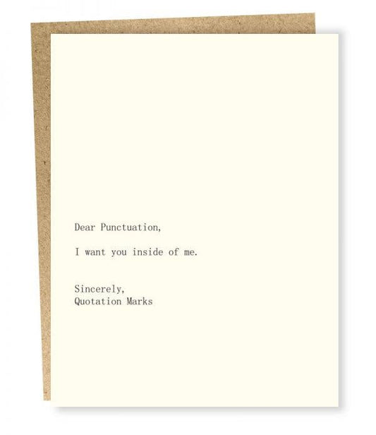 Punctuation / Quotation Marks Card