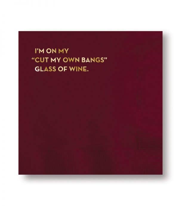 Glass Napkins (Burgundy With Gold Foil)