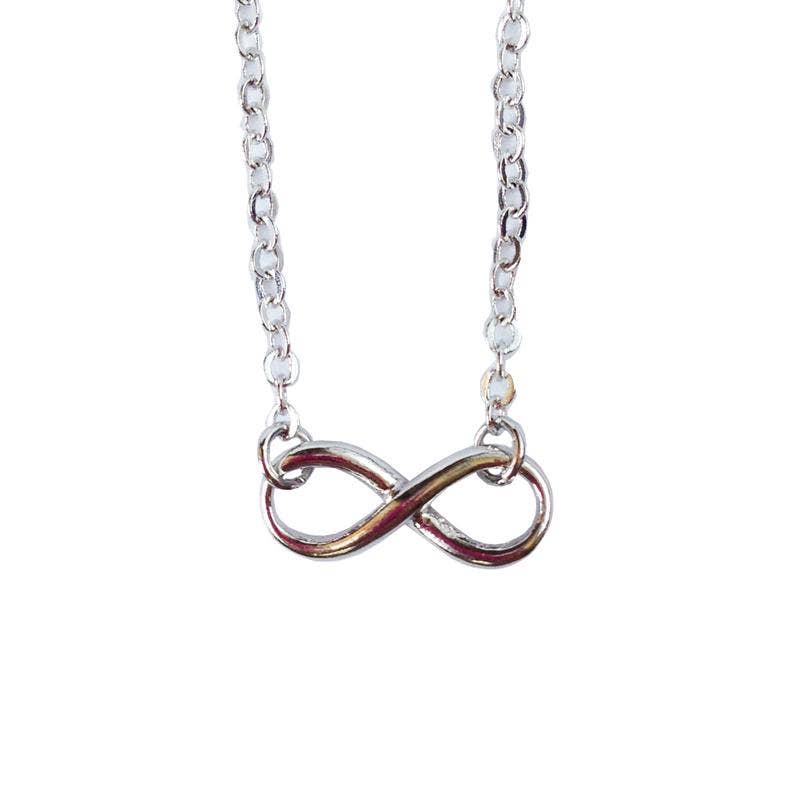 Infinity Charm Pendant Love Necklace Shape Geometric: Gold