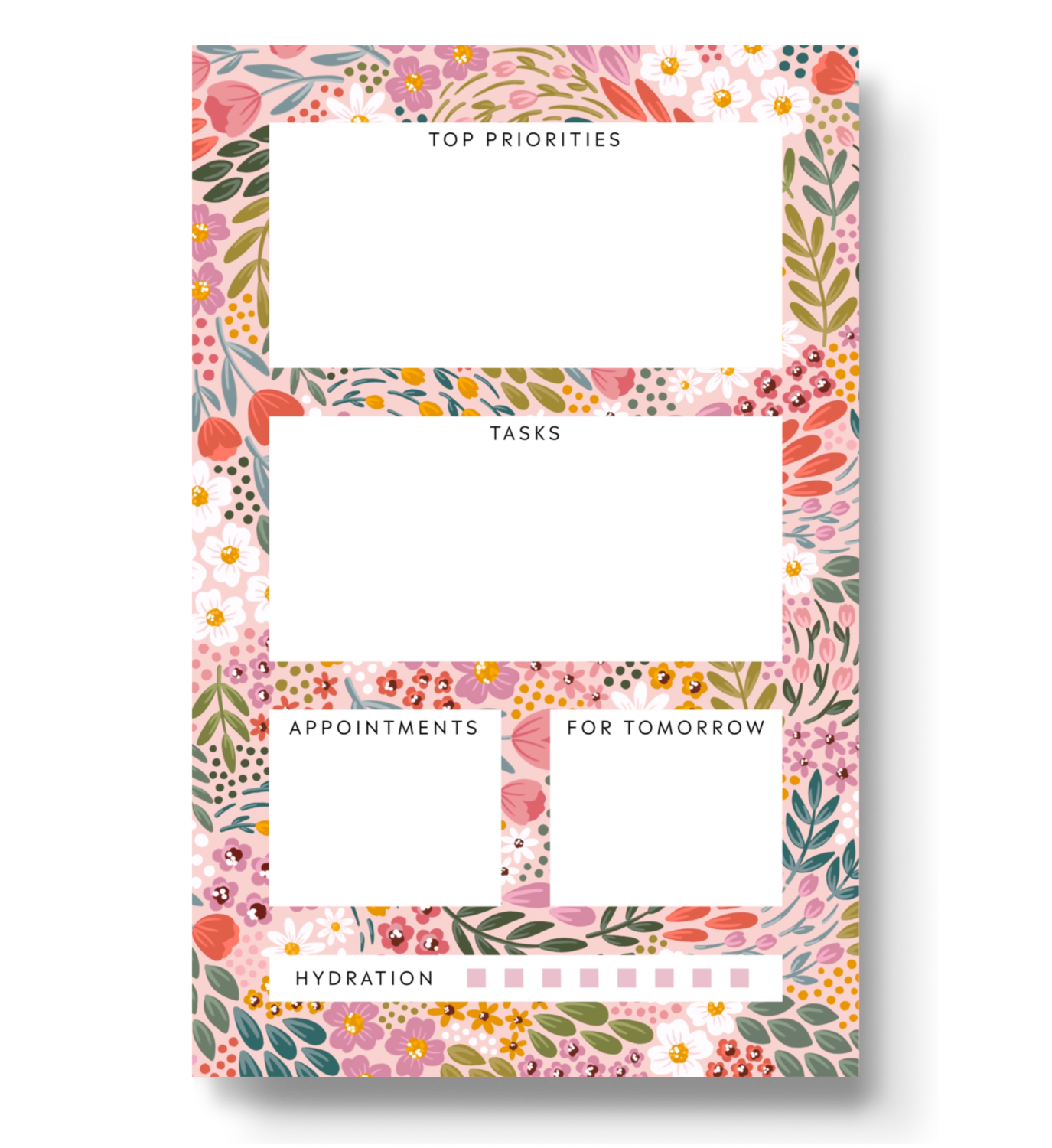 Summer Meadow Daily Planner Notepad, 8.5x5.5 in.