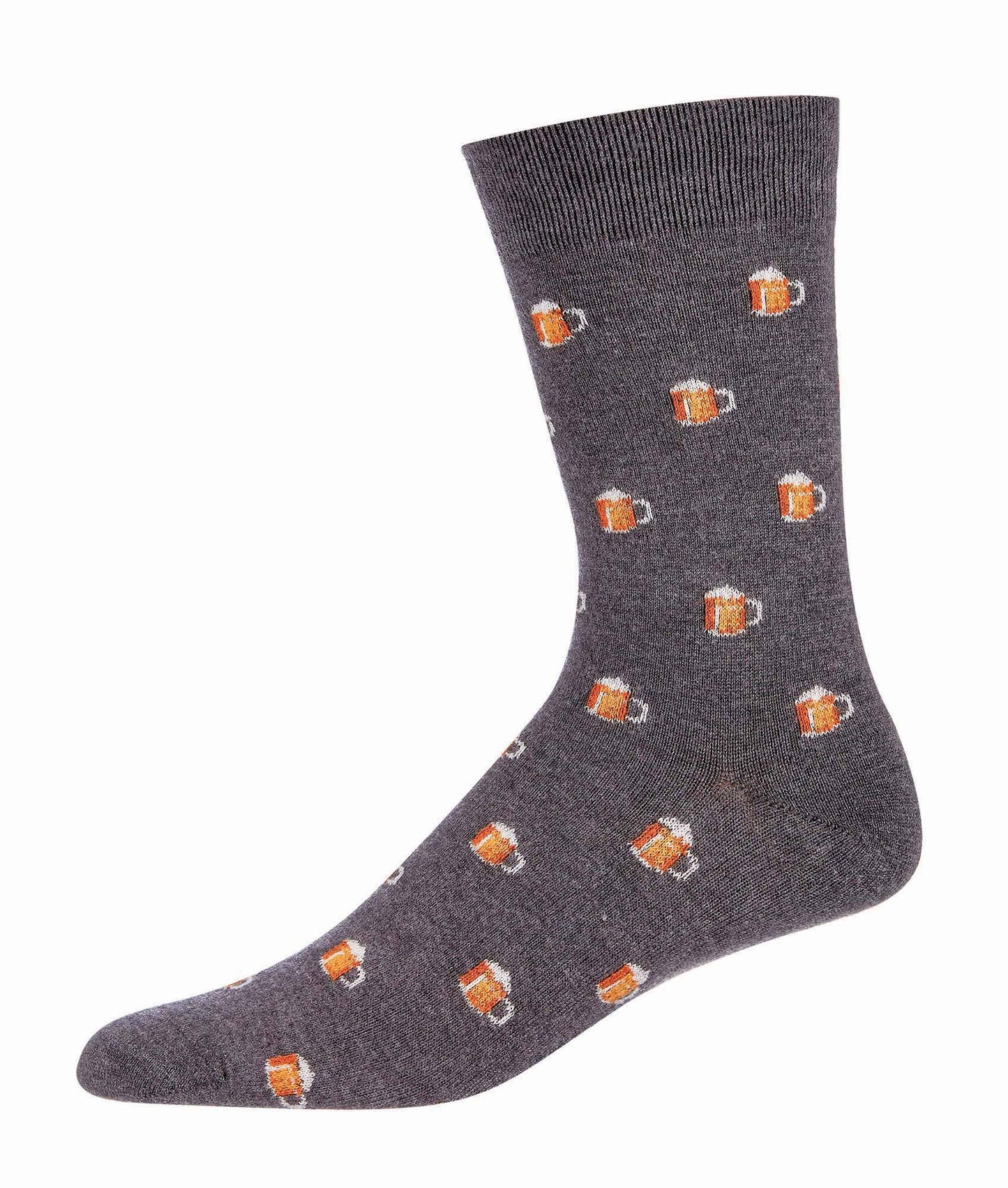 Beer Mugs Cashmere Blend Men's Crew Socks